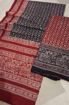 Red and Black Ajrak Suite